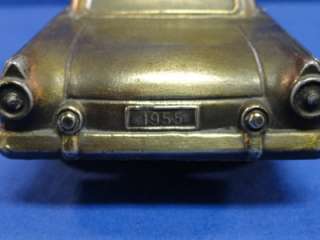 VINTAGE 1955 T Bird Brass Car Coin Bank X75  