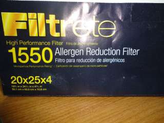 3M Filtrete High Performance Allergen Filters 20x25x4  