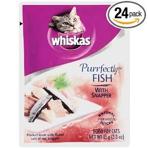 Whiskas Purrfectly Fish Red Snapper in Natural Juices Food for Cats, 3 