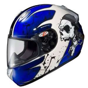  Joe Rocket RKT 101 Villain Full Face Helmet Large  Blue 