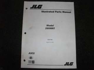 JLG 260MRT/260 MRT lift parts catalog manual  