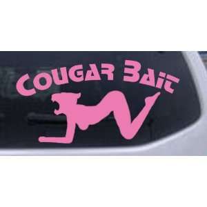   2in Pink    Cougar Bait Funny Car Window Wall Laptop Decal Sticker