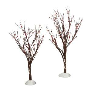  D56 2011, Village Accessories, WINTER BERRY TREES   Set of 