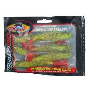 Tsunami 4in.Fishing Lure Chartreuse/Silver/HotTail Sports 