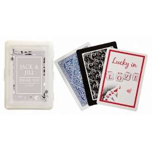 Wedding Favors Tan Wine Bar Theme Personalized Playing Card Favors 