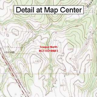   Topographic Quadrangle Map   Teague North, Texas (Folded/Waterproof