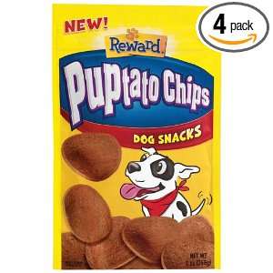 Puptato ChipsReward Dog Snacks, 9 Ounce Packages (Pack of 4)  