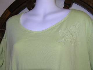 Sarah Bentley New 100%Cotton Shirt LIME Top 2XL  