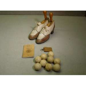  Antique 1909 Bonnie Briar Golf Shoes, Shoe Stretchers 