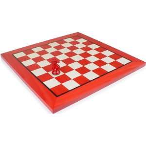  Tulip Red & Erable High Gloss Deluxe Chess Board   2 