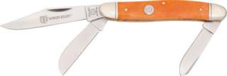   Knives Stockman Orange Smooth Bone 4Closed 3 Blade Knife 207  