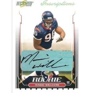  2006 Score Inscriptions 363 Mario Williams   Very Hard 