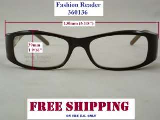 Fashion Reading Glasses 360136 Spring Temple +1.00  