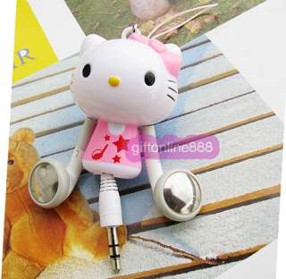Hello Kitty Stereo Retractable  MP4 PC Earphone E13  
