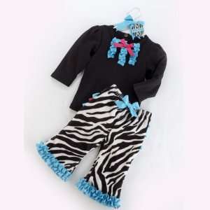 Wild Child Zebra 2 Piece Pants Set (0 6)