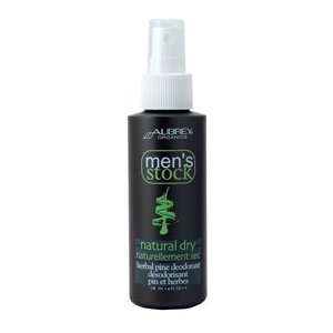 Aubrey Organics Mens Stock Natural Dry Herbal Pine Deodorant Spray 4 