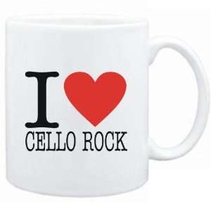  Mug White  I LOVE Cello Rock  Music