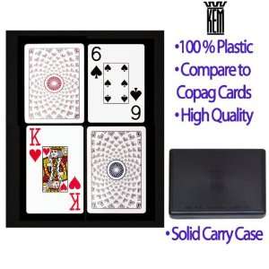   KEM Plastic Playing Cards Narrow Jumbo 2 Pack