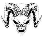 SKULL 2 Reduced HORNS/​HORNED AIRBRUS​H STENCIL TEMPLA​TE