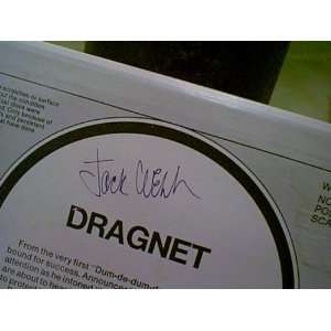  Webb, Jack LP Signed Autograph Dragnet Original Radio 