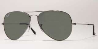 NEW Ray Ban RB 3025 004/58 Polarized Gunmetal Aviator Sunglasses all 