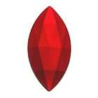 30mm x 15mm Pointed Oval Faceted Red Glass Jewel #3510
