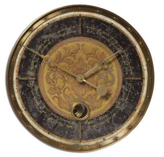 Timeworks 18 Old World Tuscan Distressed Wall Clock  