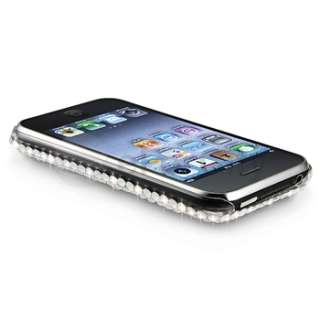 Silver+Black Case+LCD Privacy Filter for iPhone 3 G 3GS  