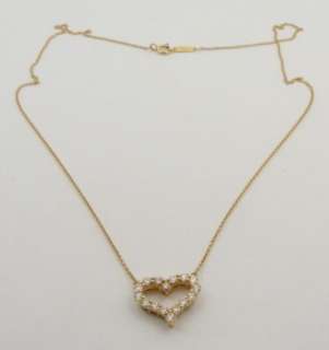 18K Gold Designer Tiffany & Co.Diamond Heart .80 ct .  