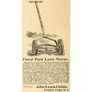  1896 Ad John Lewis Childs Floral Park Lawn Mower Tools 