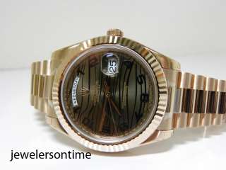 New 2012 Rolex Day Date II President 18K Rose Gold 218235 box/papers $ 
