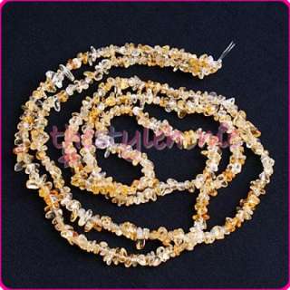 5mm Natural Citrine Chips Gemstone Loose Beads 35Inch  