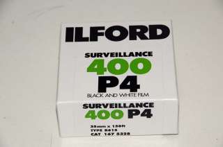   400 P4 Black and white Surveillance film 35mm 150ft FRESH  