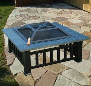   Garden Backyard Patio Metal Deck Fire Pit With Free Cover  