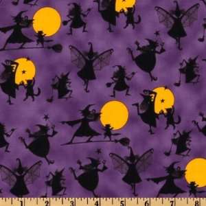  44 Wide Wickedly Wonderful Witches Purple Fabric By The 