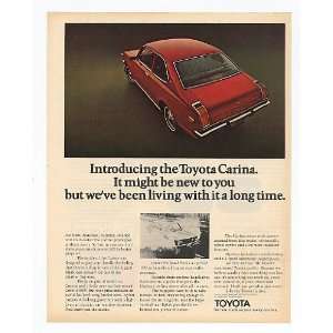 1972 Red Toyota Carina Print Ad (14421)