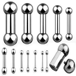 Surgical Steel Internally Threaded Barbell 8G   Length 5/8   Sold as 