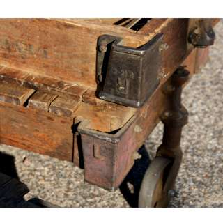 Antique wood and iron cart