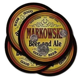  MARKOWSKI Family Name Beer & Ale Coasters 