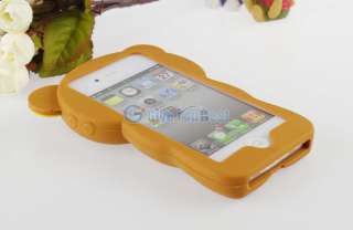 Brown Rilakkuma Bear Cute 3D Movable Flip Case Cover For iPhone 4 4S 
