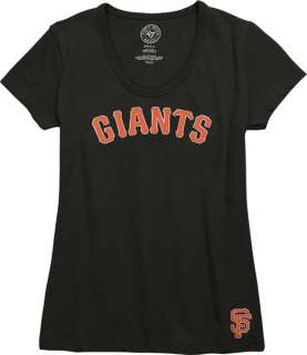 San Francisco Giants Womens Black 47 Brand Scoop Neck Fieldhouse 
