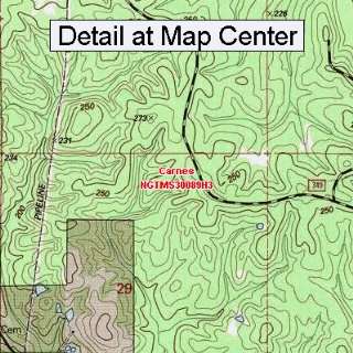  USGS Topographic Quadrangle Map   Carnes, Mississippi 