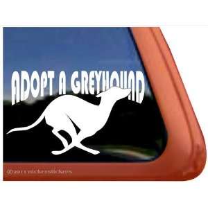  Adopt a Greyhound Rescue Dog Vinyl Window Decal Sticker 
