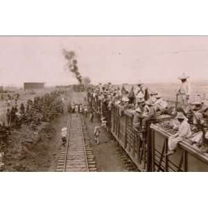  c1916 Carranza and U.S. troops use trains in search for 