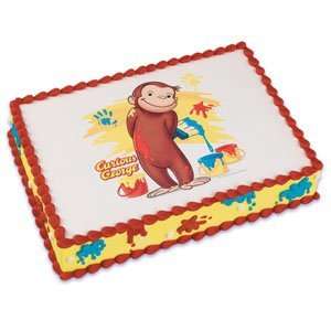  Cute Curious George Monkey Edible Cake Image Topper Toys 