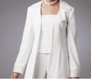   of Bride evening wedding Ivory 3PC duster Pant Suit 22W,2X $199  