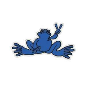  Peace Frogs   Blue Frog   Window Decal / Sticker 