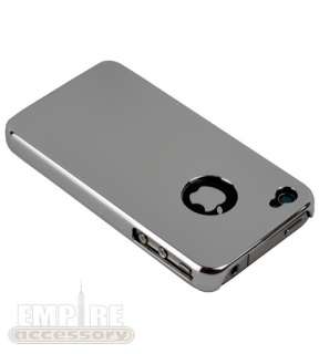 SILVER CHROME ULTRA THIN SLIM HARD CASE COVER for iPhone 4 4S Att 