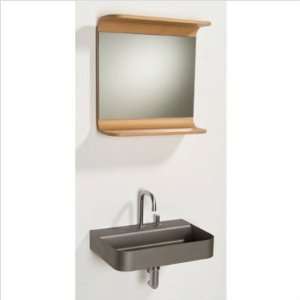 Whitehaus Aeri stainless steel 21 3/4 x 15 wall mount washbasin with 