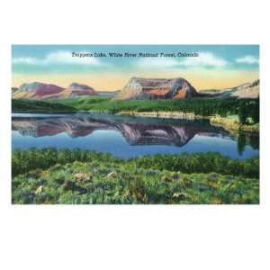 White River National Forest, Colorado, Panoramic View of Trappers Lake 